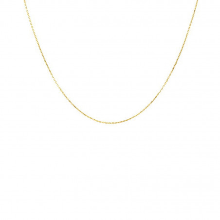 Collier Chaine Forçat Diamantée - Or 18 Carats 750/000 Jaune - Femme ou Enfant