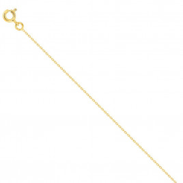 Collier Chaine Or 18 Carats 750/000 Jaune Forçat Diamantée - Femme ou Enfant