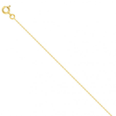 Collier Chaine Or 18 Carats 750/000 Jaune Forçat Diamantée - Femme ou Enfant