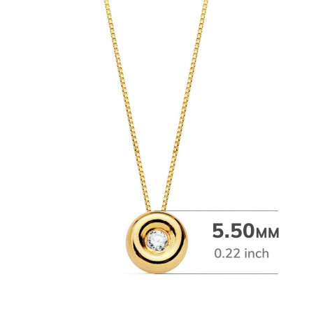 Collier Or 18 Carats 750 Jaune - Solitaire Diamant