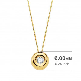 Collier Solitaire Diamant et Or 18 Carats 750/000 Jaune