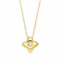 Collier Etoile Solitaire Diamant et Or 18 Carats 750/000 Jaune