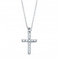 Collier Croix Or 18 Carats 750/000 Blanc et Diamants