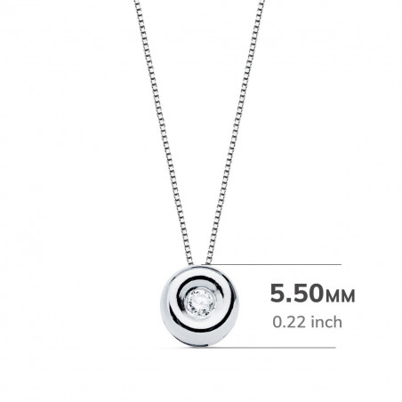 Collier Solitaire Diamant et Or 18 Carats 750/000 Blanc