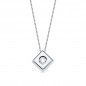 Collier Solitaire Diamant et Or 18 Carats 750/000 Blanc