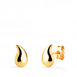 Boucles d'Oreilles Or 18 Carats 750/000 Jaune Goutte