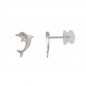 Boucles d'Oreilles Dauphins - Or Blanc - Enfant