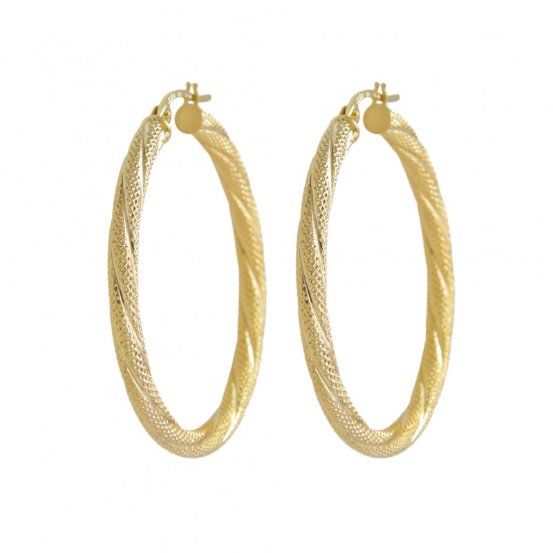 Boucles d'Oreilles Créoles Or Jaune - Femme