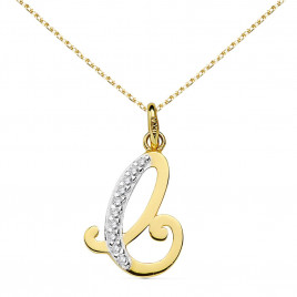 Pendentif Or 18 Carats 750/1000 - Initiale Lettre "C" - Chaine Offerte