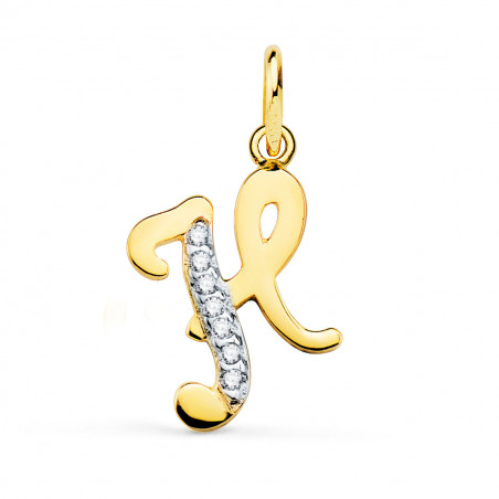 Pendentif Or 18 Carats 750/1000 - Initiale Lettre "H" - Chaine Offerte