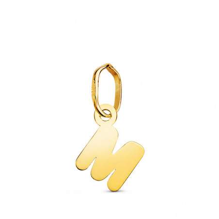 Pendentif Or 18 Carats 750 - Intiale Lettre "M" - Chaine Offerte