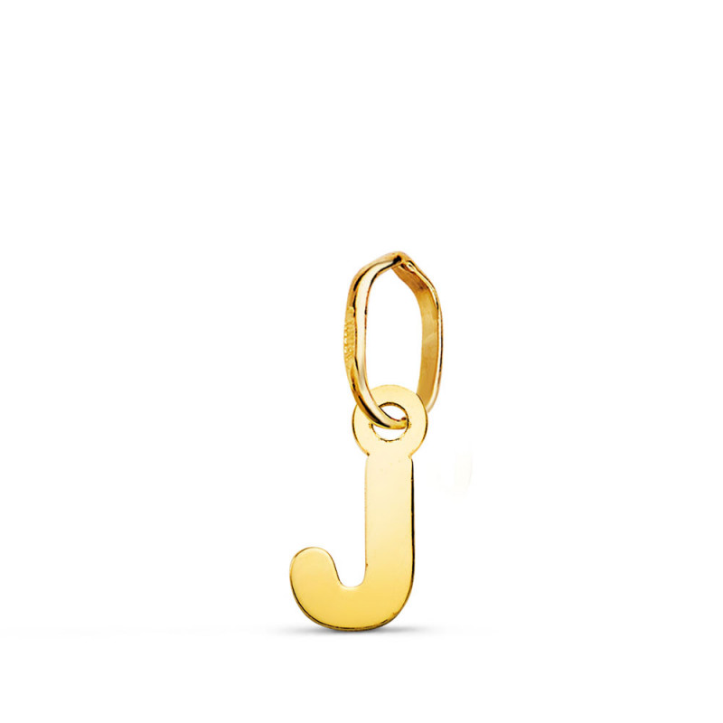 Pendentif Or 18 Carats 750 Jaune - Initiale Lettre "J" - Chaine Offerte