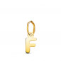 Pendentif Or 18 Carats 750 Jaune - Initiale Lettre "F" - Chaine Offerte