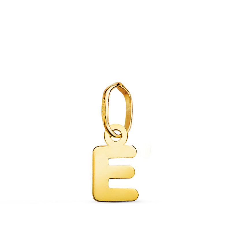 Pendentif Or 18 Carats 750 Jaune - Initiale Lettre "E" - Chaine Offerte