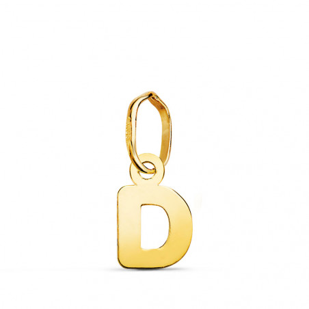 Pendentif Or 18 Carats 750 - Intiale Lettre "D" - Chaine Offerte