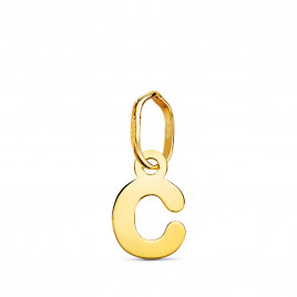 Pendentif Or 18 Carats 750 - Intiale Lettre "C" - Chaine Offerte