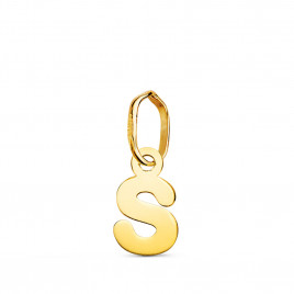 Pendentif Or 18 Carats 750 - Intiale Lettre "S" - Chaine Offerte