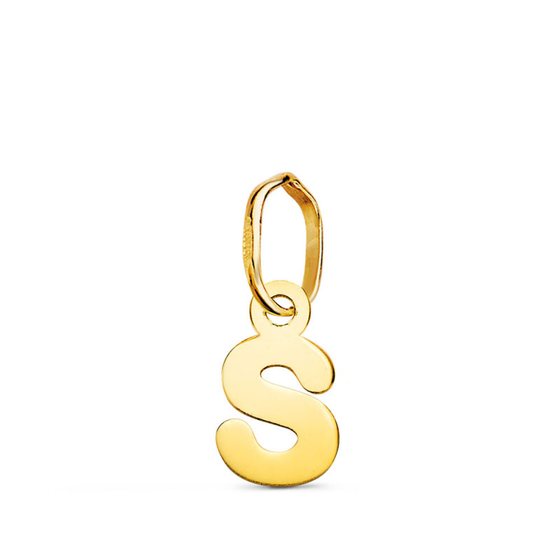 Pendentif Or 18 Carats 750 Jaune - Initiale Lettre "S" - Chaine Offerte