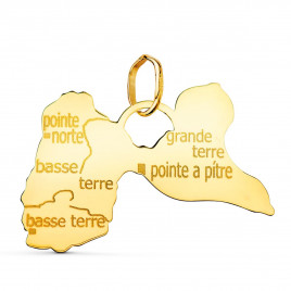 Pendentif Or 18 Carats 750 - Ile de la Guadeloupe  - Chaine Offerte