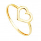 Bague Or 18 Carats 750 Jaune - Motif Coeur