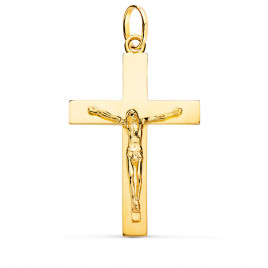 Pendentif  - Médaille Christ sur la Croix Or 18 Carats 750 Jaune - Chaines Offertes