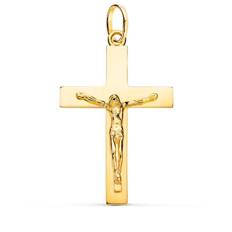 Pendentif  - Médaille Christ sur la Croix Or 18 Carats 750 Jaune - Chaines Offertes