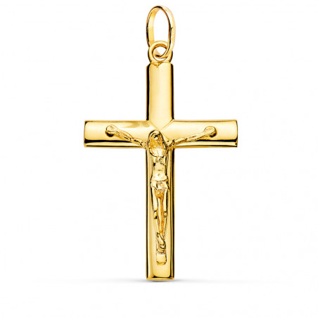 Pendentif  - Médaille Christ sur la Croix Or 18 Carats 750 Jaune - Chaines Offertes