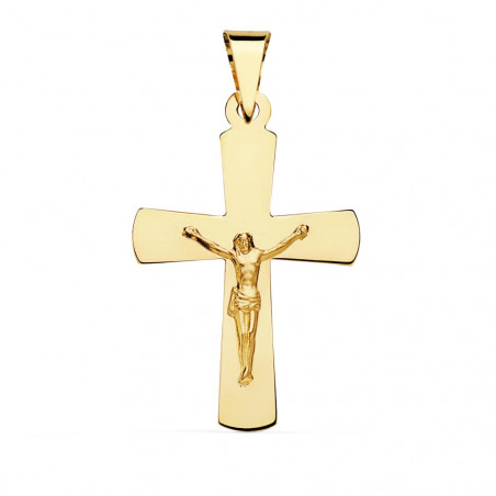 Pendentif  - Médaille Christ sur la Croix Or 18 Carats 750 Jaune - Chaines Offertes