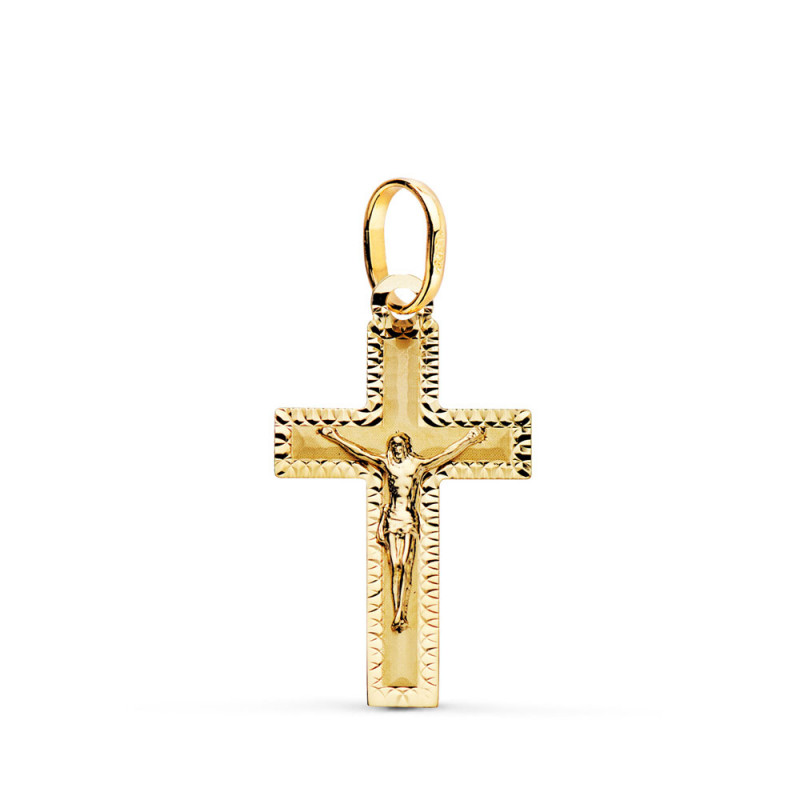 Pendentif  - Médaille Christ sur la Croix Or 18 Carats 750 Jaune - Chaines Offertes