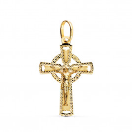 Pendentif  - Médaille Christ sur la Croix Or 18 Carats 750 Jaune - Chaines Offertes