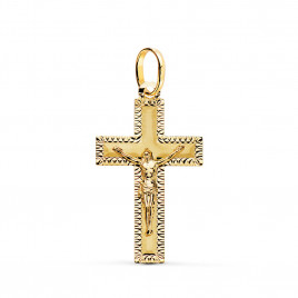 Pendentif  - Médaille Christ sur la Croix Or 18 Carats 750 Jaune - Chaines Offertes