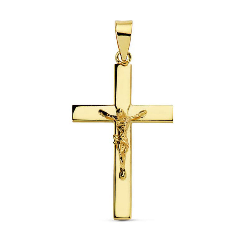 Pendentif  - Médaille Christ sur la Croix Or 18 Carats 750 Jaune - Chaines Offertes