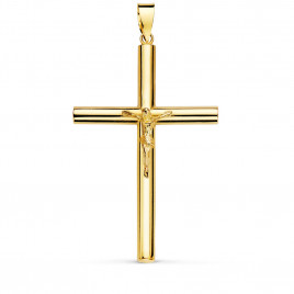 Pendentif  - Médaille Christ sur la Croix Or 18 Carats 750 Jaune - Chaines Offertes