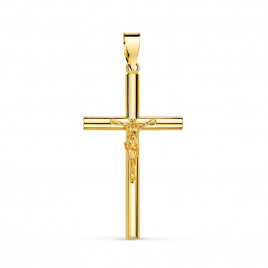 Pendentif  - Médaille Christ sur la Croix Or 18 Carats 750 Jaune - Chaines Offertes