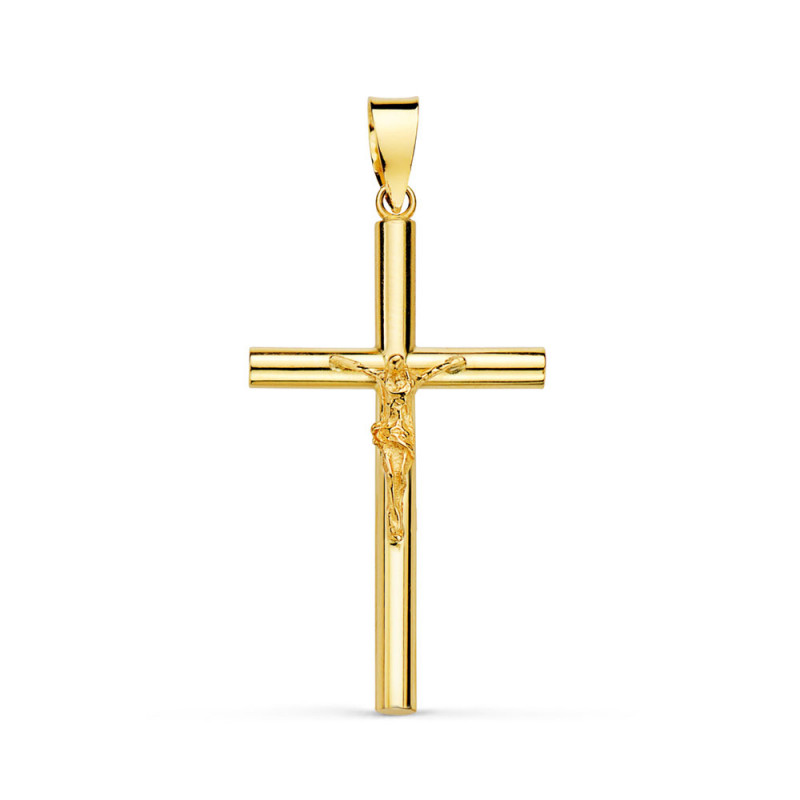 Pendentif  - Médaille Christ sur la Croix Or 18 Carats 750 Jaune - Chaines Offertes