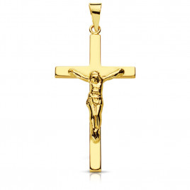 Pendentif  - Médaille Christ sur la Croix Or 18 Carats 750 Jaune - Chaines Offertes