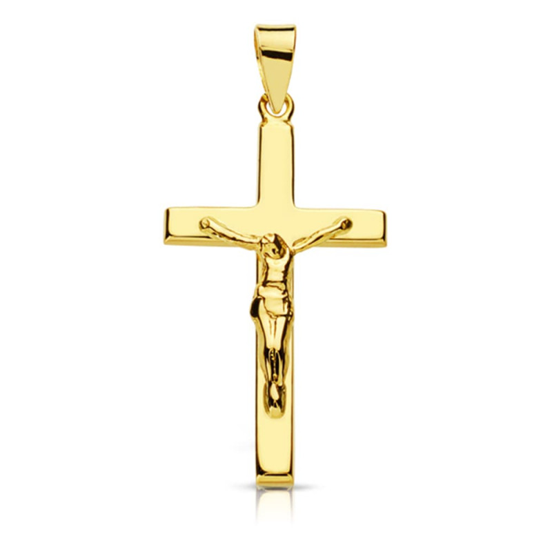 Pendentif  - Médaille Christ sur la Croix Or 18 Carats 750 Jaune - Chaines Offertes