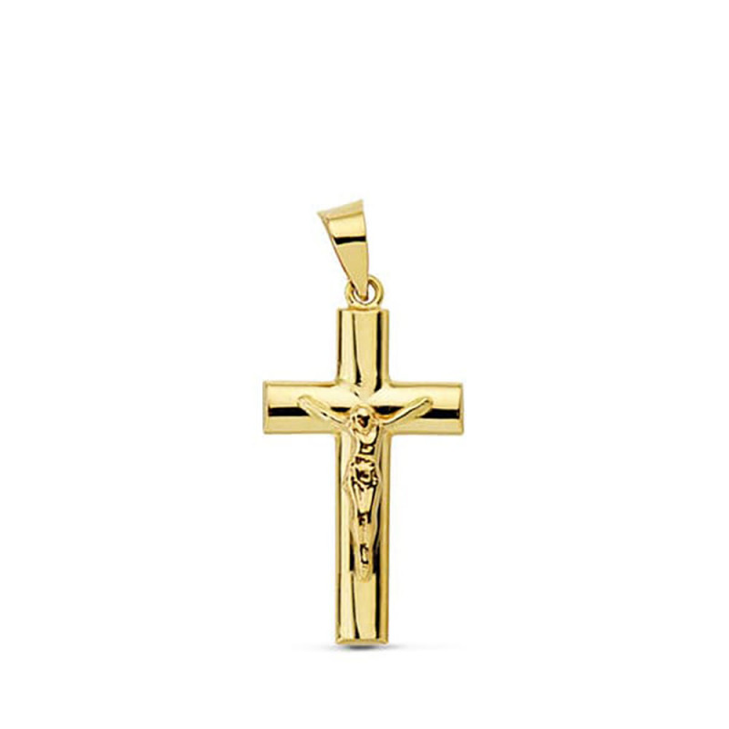 Pendentif  - Médaille Christ sur la Croix Or 18 Carats 750 Jaune - Chaines Offertes