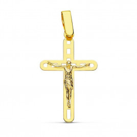 Pendentif  - Médaille Christ sur la Croix Or 18 Carats 750 Jaune - Chaines Offertes