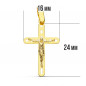 Pendentif  - Médaille Christ sur la Croix Or 18 Carats 750 Jaune - Chaine Offerte