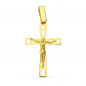 Pendentif  - Médaille Christ sur la Croix Or 18 Carats 750 Jaune - Chaine Offerte