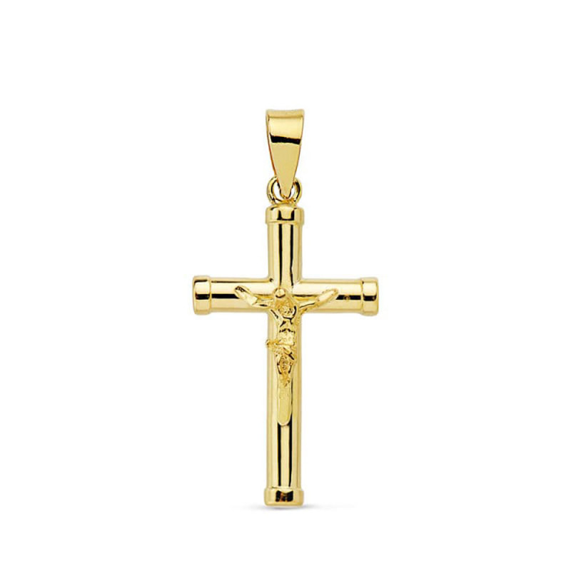 Pendentif  - Médaille Christ sur la Croix Or 18 Carats 750 Jaune - Chaines Offertes