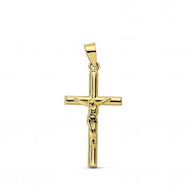 Pendentif  - Médaille Christ sur la Croix Or 18 Carats 750 Jaune - Chaines Offertes