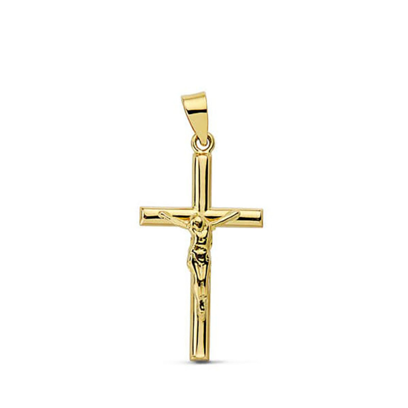 Pendentif  - Médaille Christ sur la Croix Or 18 Carats 750 Jaune - Chaines Offertes