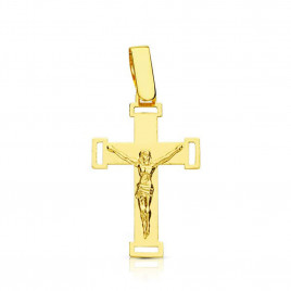 Pendentif  - Médaille Christ sur la Croix Or 18 Carats 750 Jaune - Chaines Offertes