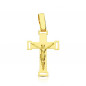 Pendentif  - Médaille Christ sur la Croix Or 18 Carats 750 Jaune - Chaine Offerte