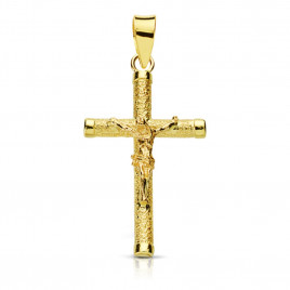 Pendentif  - Médaille Christ sur la Croix Or 18 Carats 750 Jaune - Chaines Offertes