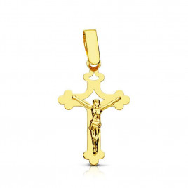 Pendentif  - Médaille Christ sur la Croix Or 18 Carats 750 Jaune - Chaines Offertes