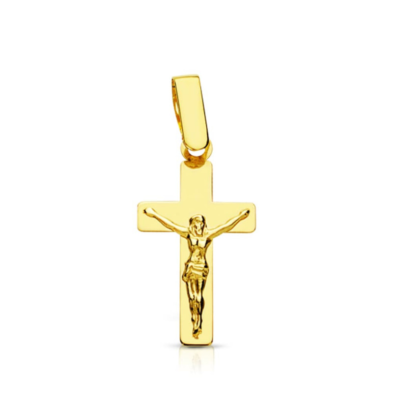 Pendentif  - Médaille Christ sur la Croix Or 18 Carats 750 Jaune - Chaines Offertes