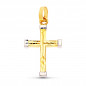 Pendentif - Médaille Croix Or 18 Carats 750/000 Bicolore - Chaines Offertes